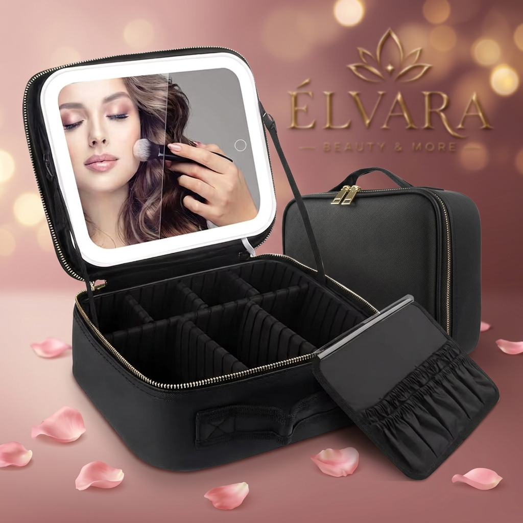 Lumière – Maletín de maquillaje con espejo LED
