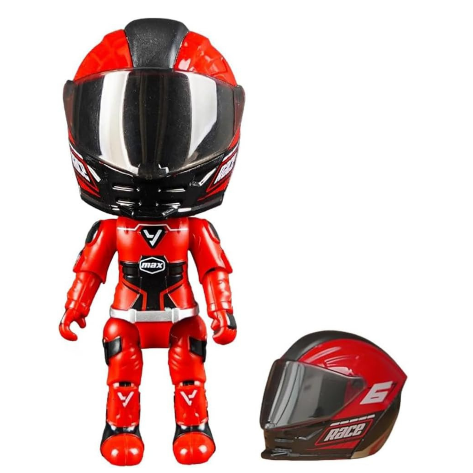 Figura de acción de piloto de motocicleta