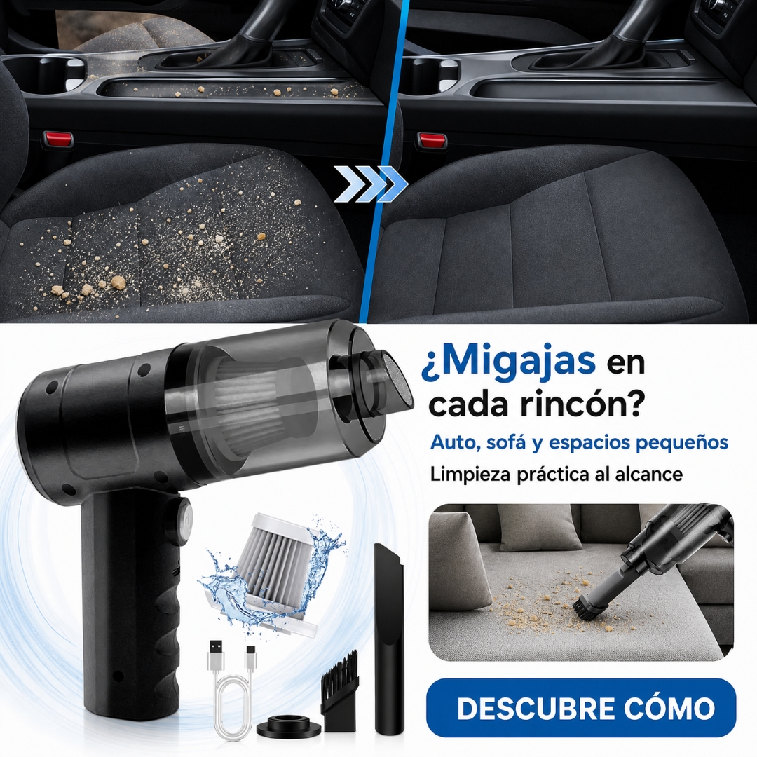 Aspiradora portátil multifuncional para coche y hogar