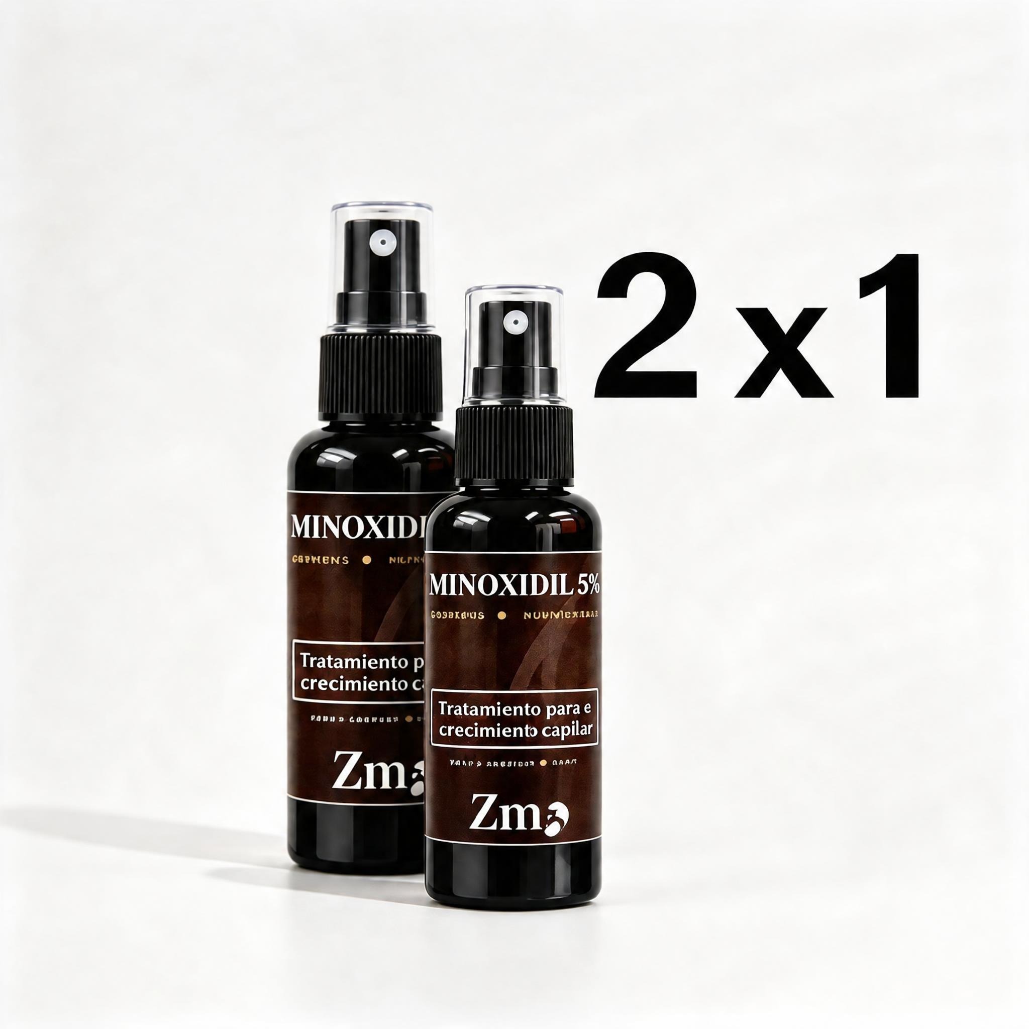 2 x 1 Minoxidil 5% spray con romero y vitaminas